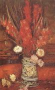 Vincent Van Gogh Vase with Red Gladioli (nn04) oil on canvas